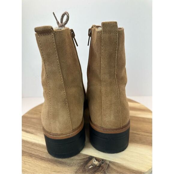 MARC FISHER size 10 IZMA Shearling Hiker Boots Booties Shoes - Picture 5 of 11